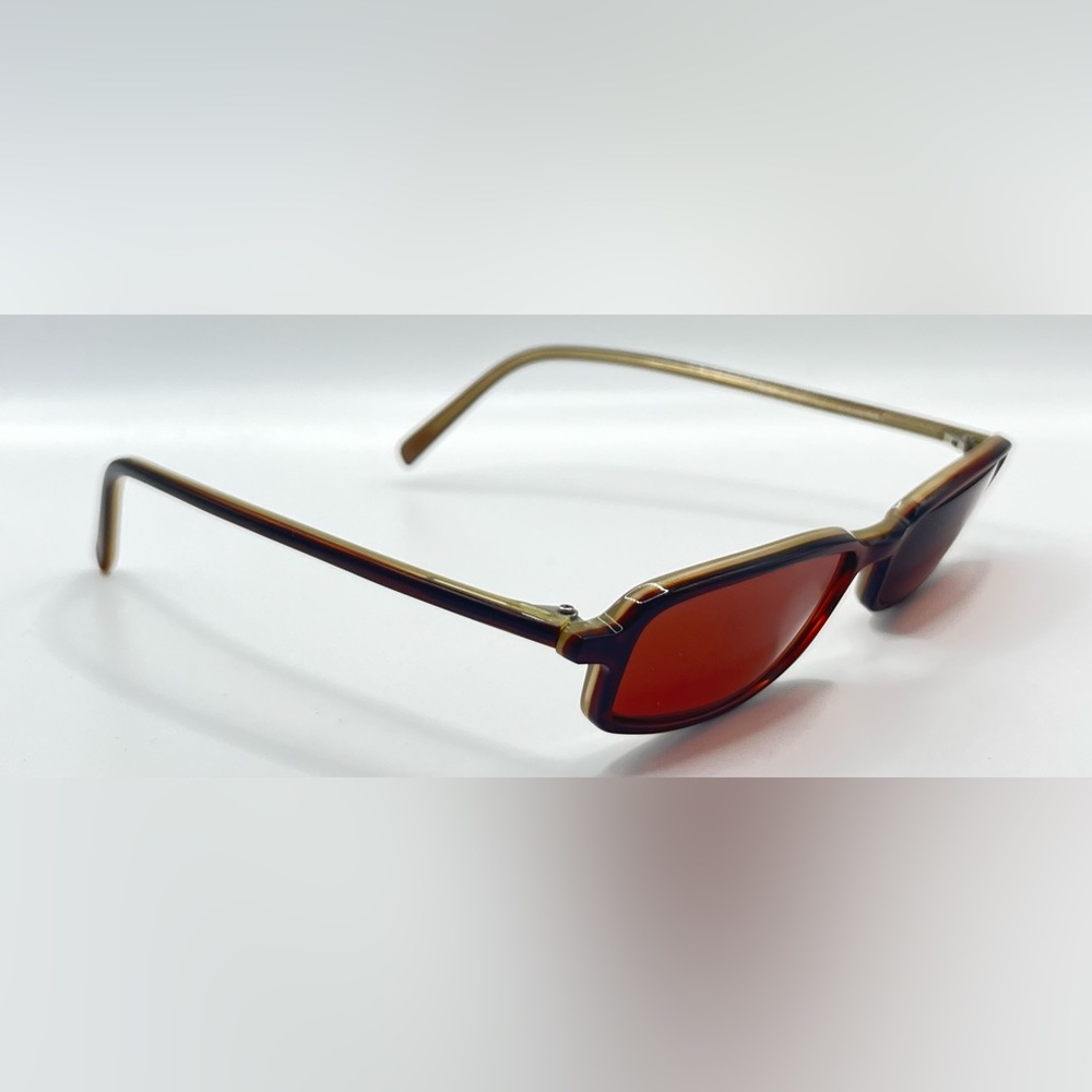 Calvin Klein Brown Tortoise Frame Sunglasses with Red/Brown Lenses